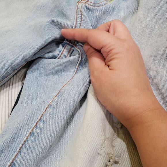 DenimCo light wash bootcut distressed jeans size 12 - Picture 7 of 12